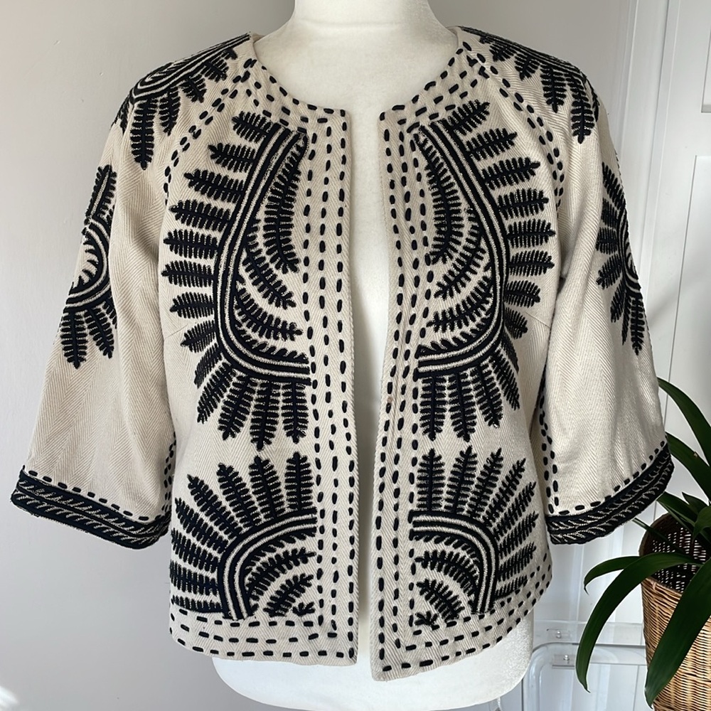 Embroidered Jacket, Anthropologie Vienna by Elevenses, Size M